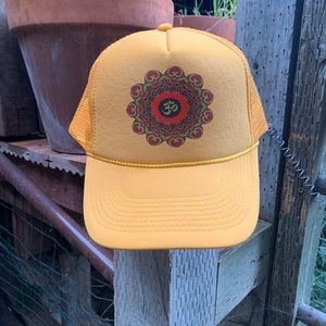 Cute mustard yellow trucker cap